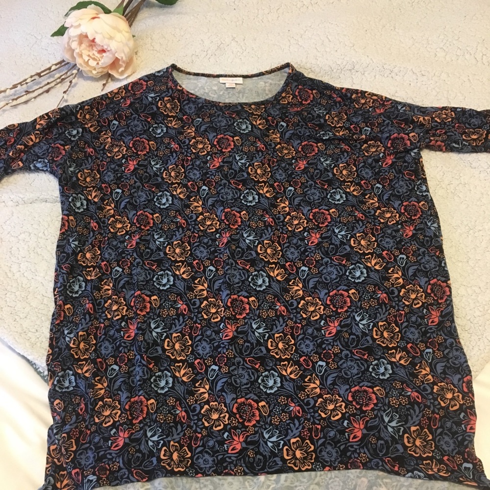 Lularoe Black Neon Floral Irma